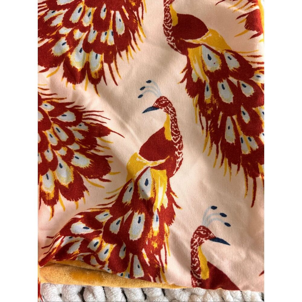 Opalhouse Peacock Print Cotton Pillow Shams Set | Boho Coastal Cottage Bedding A - Picture 6 of 8